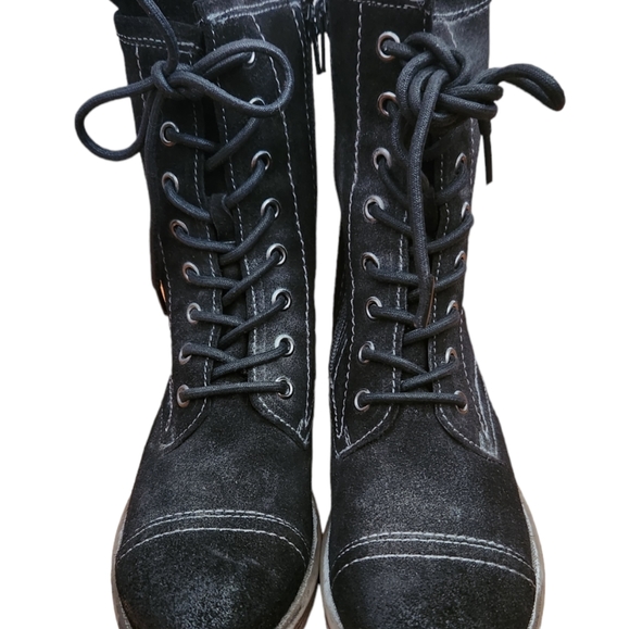 Black Combat & Moto Boots - Picture 6 of 9